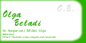 olga beladi business card