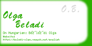 olga beladi business card